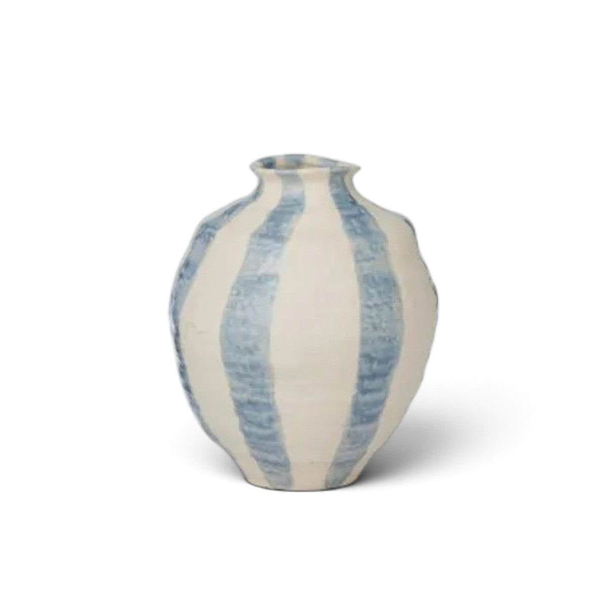 Coast to Coast Home Rayas Ceramic Vase Steel Stripe 18x20.5cm