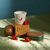 Paddywax Bistro Ceramic w/ Embossed Piment (Chili Pepper & Mango) & Printed Box - Piment 226G