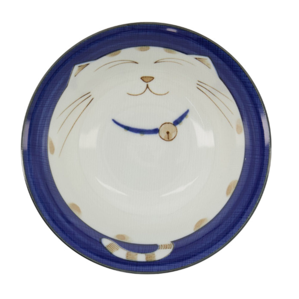 Tokyo Design Studio Kawaii Cat Neko Tayo Bowl Blue 13cm