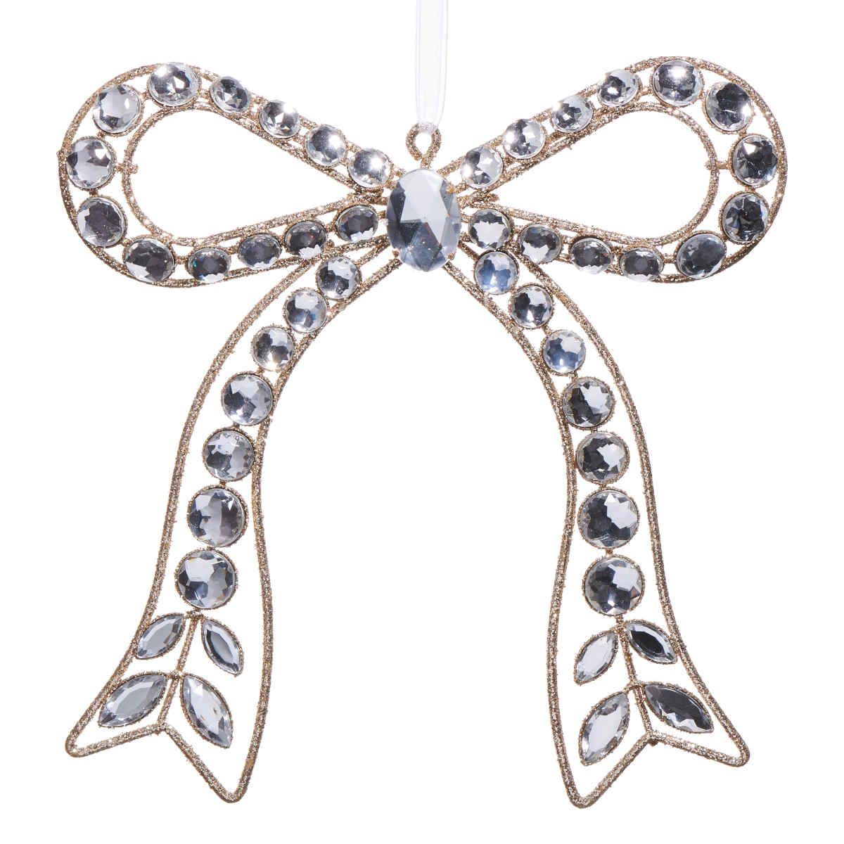 RAZ Jewel Bow Decoration Silver 17cm | Minimax
