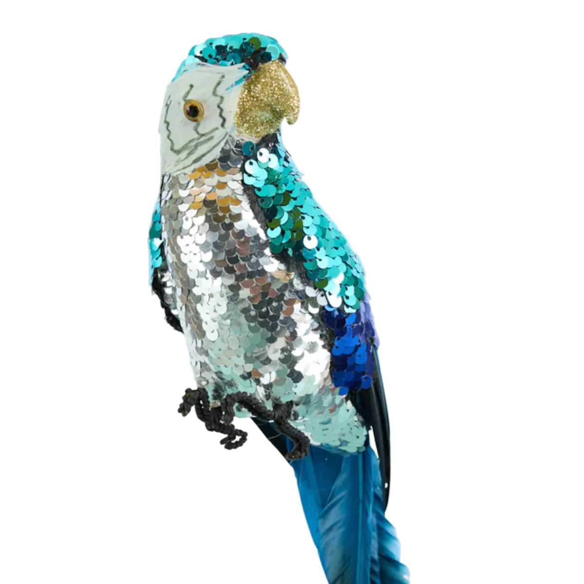 Vixen & Velvet Donatella Sequin Parrot Blue 32cm | Minimax