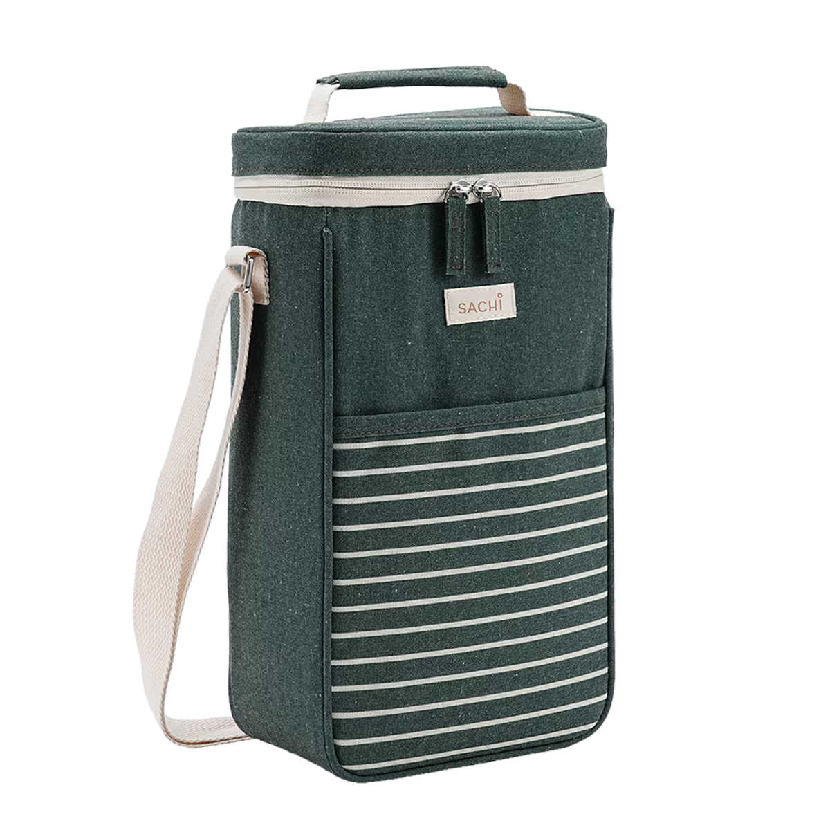 Sachi Two Bottle Insulated Wine Cooler Dark Green | Minimax