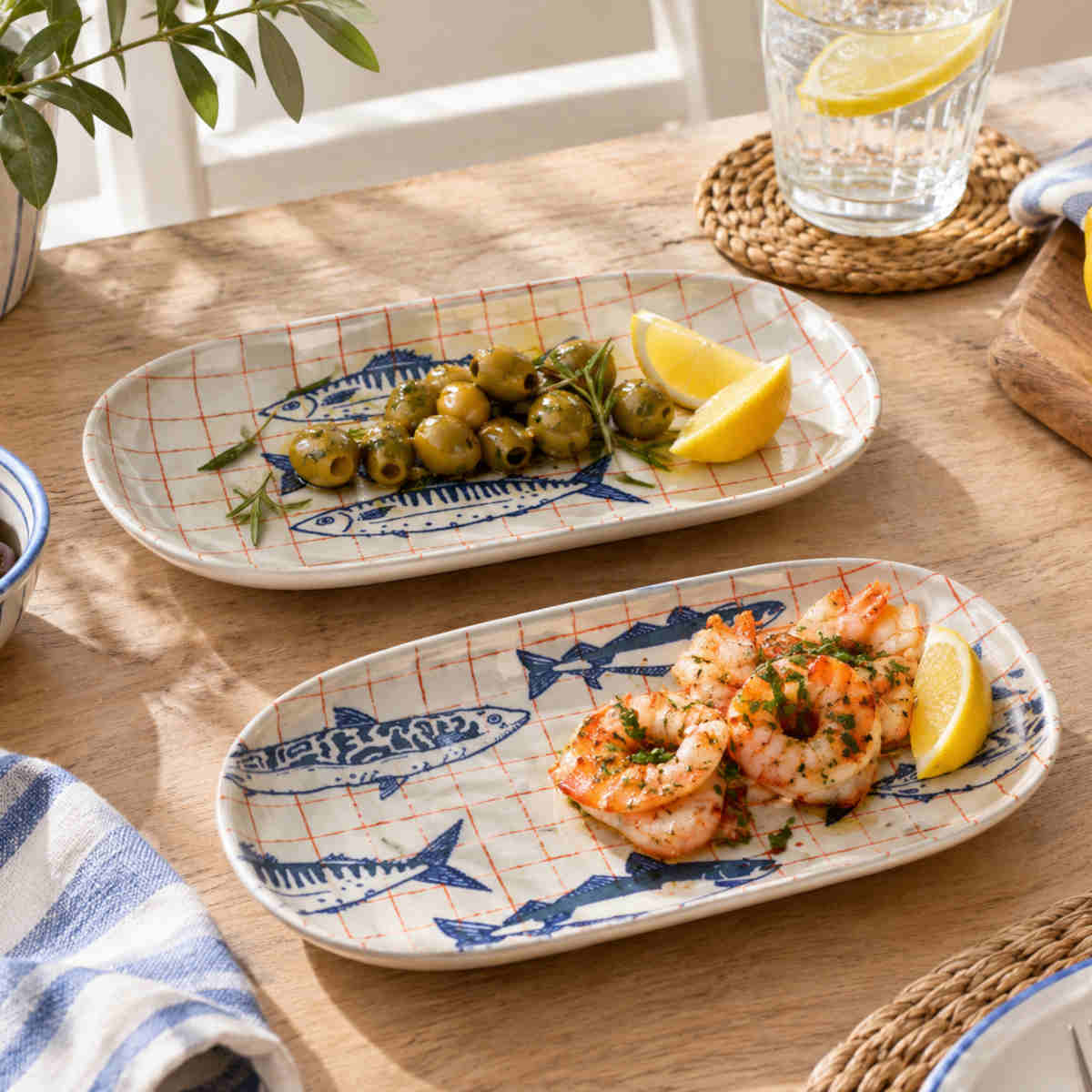 Assemble Angler Ceramic Plate 2 Assorted 18.5x9.5cm (Price per item)