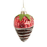 Vixen & Velvet Glass Dipped Strawberry Hanging Decoration 9cm | Minimax