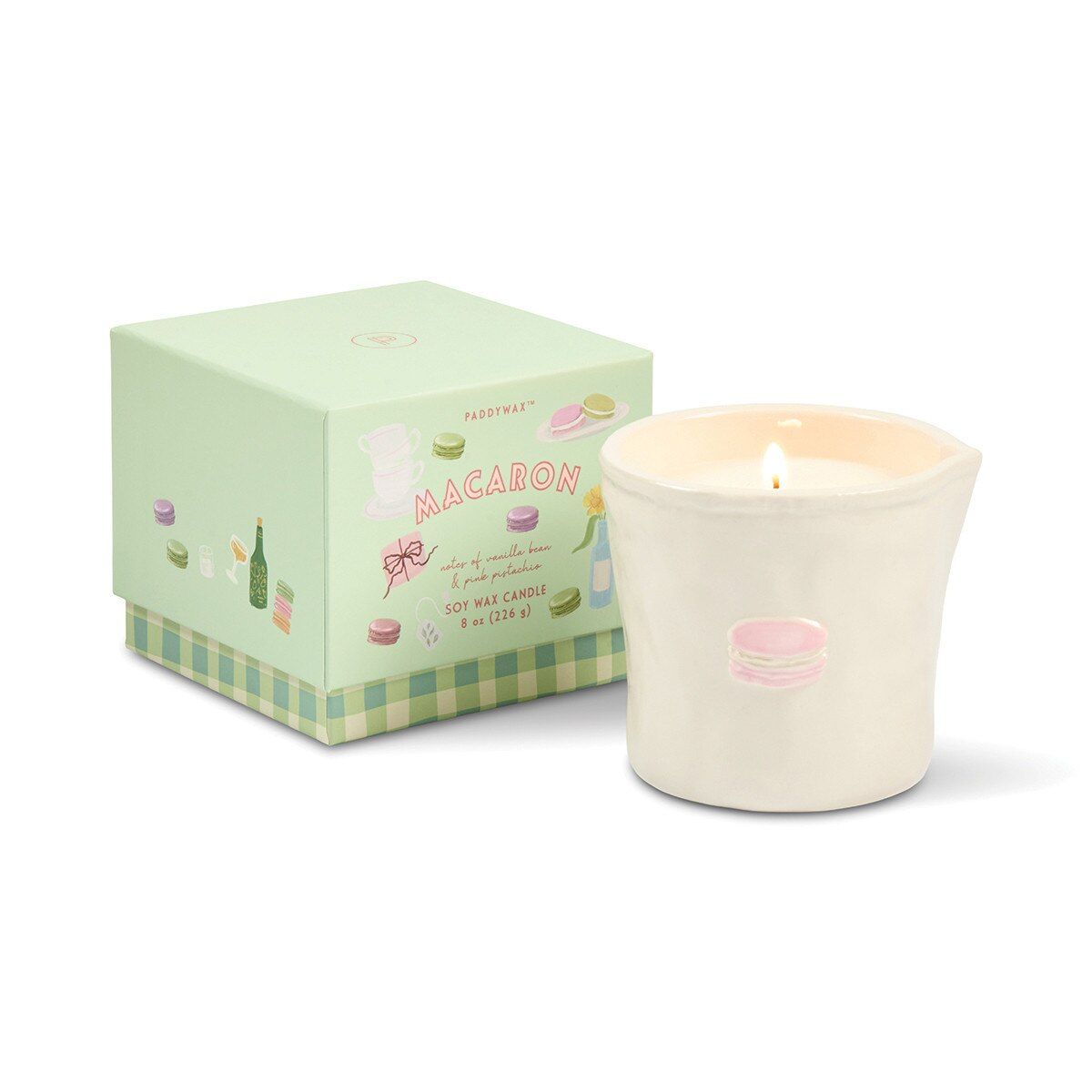 Paddywax Bistro Embossed Macaron & Printed Box - Macaron 226g