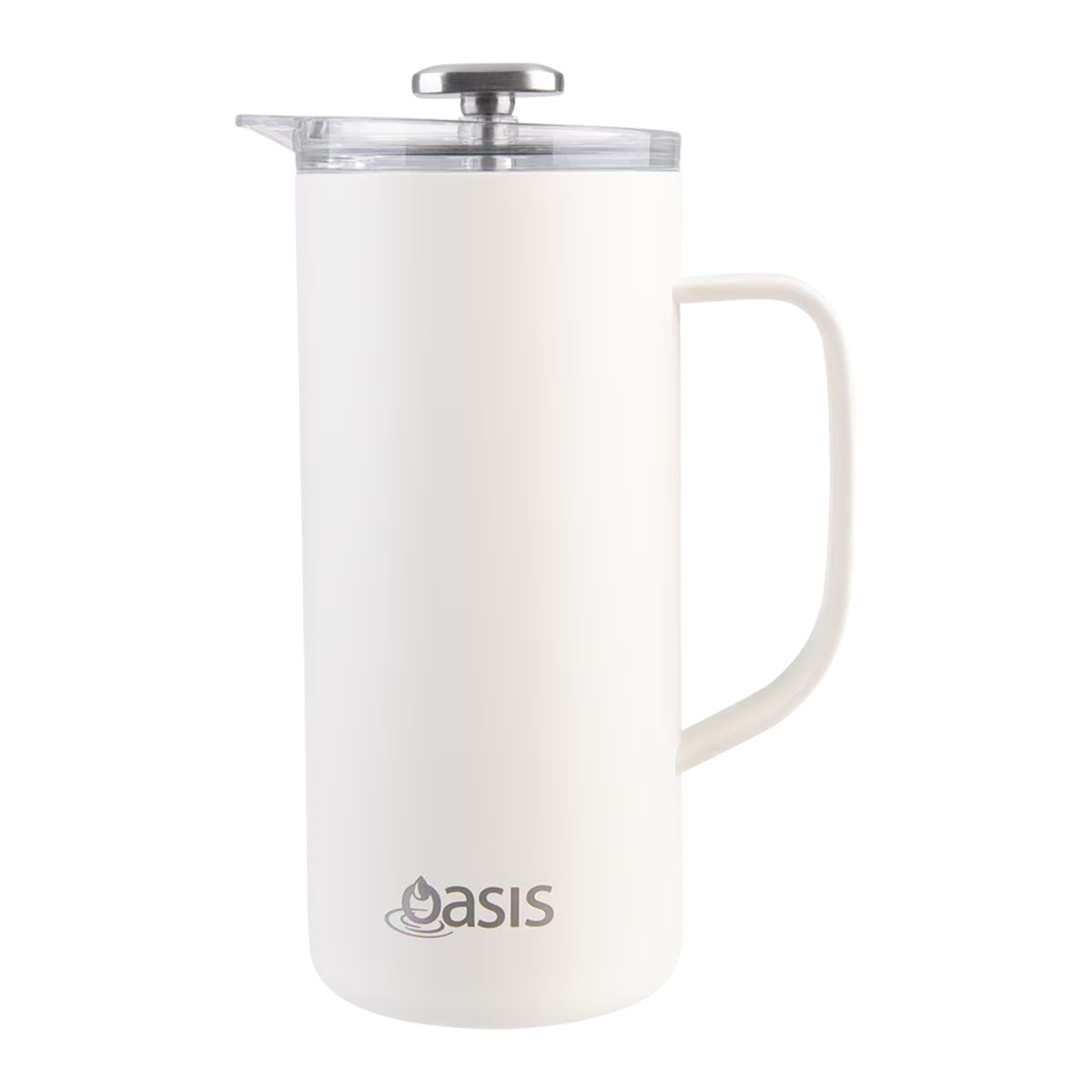 Oasis Stainless Steel Double Wall Insulated Coffee Press Alabaster 600ml | Minimax