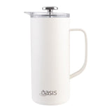 Oasis Stainless Steel Double Wall Insulated Coffee Press Alabaster 600ml | Minimax