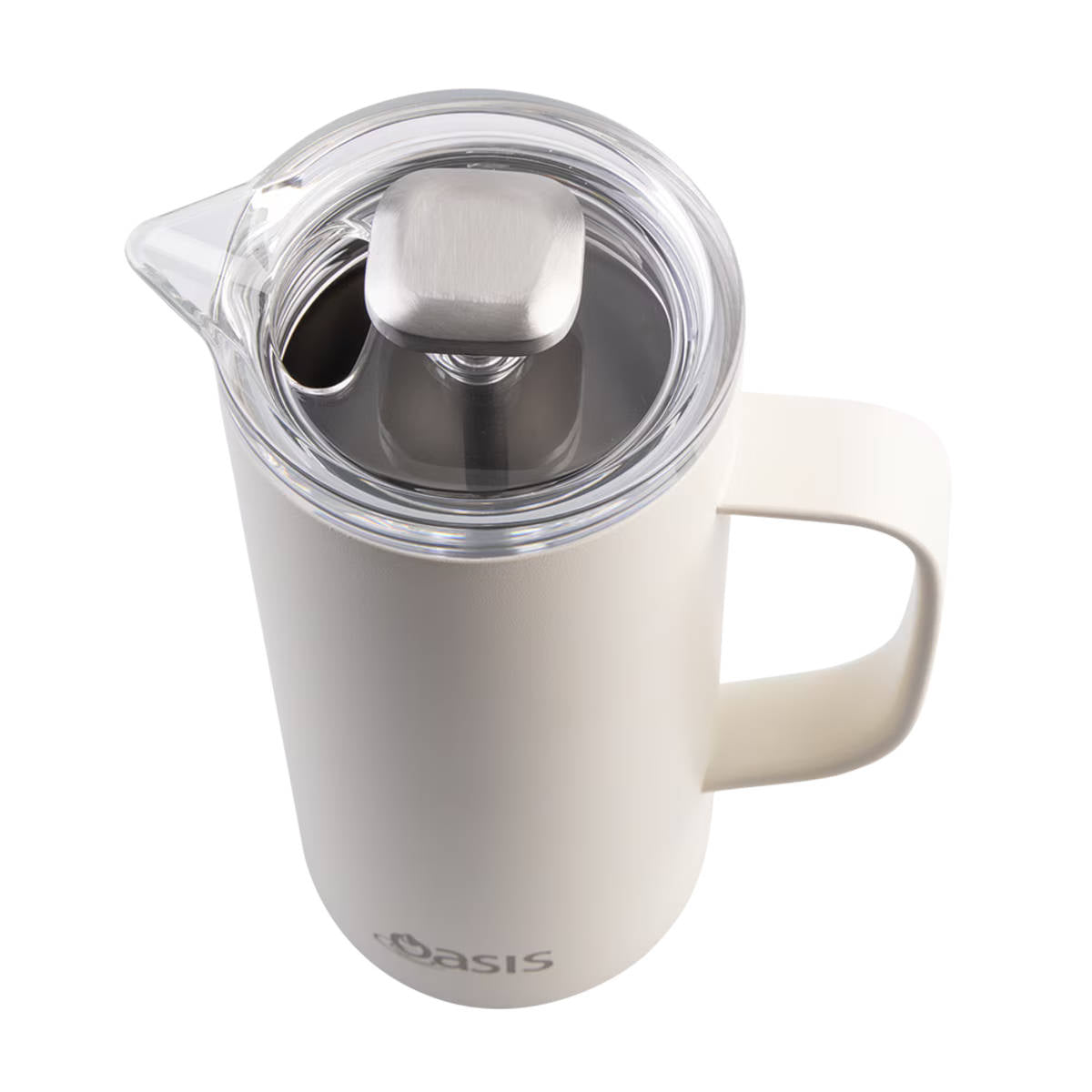 Oasis Stainless Steel Double Wall Insulated Coffee Press Alabaster 600ml | Minimax