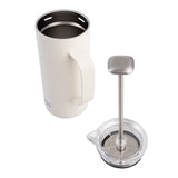Oasis Stainless Steel Double Wall Insulated Coffee Press Alabaster 600ml | Minimax