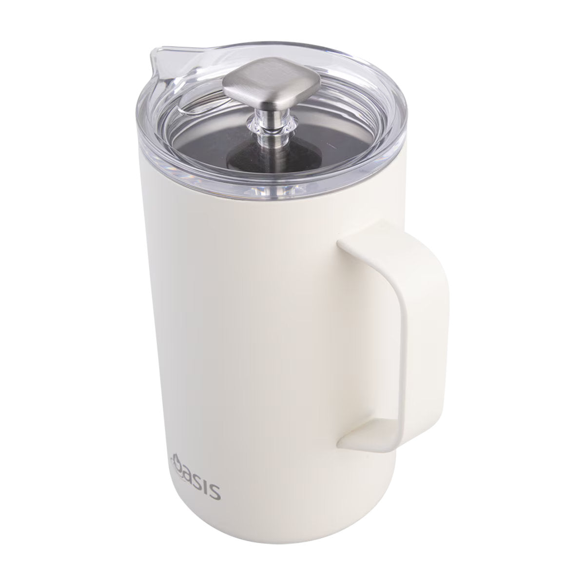 Oasis Stainless Steel Double Wall Insulated Coffee Press Alabaster 8 Cup (1L) | Minimax