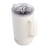 Oasis Stainless Steel Double Wall Insulated Coffee Press Alabaster 8 Cup (1L) | Minimax
