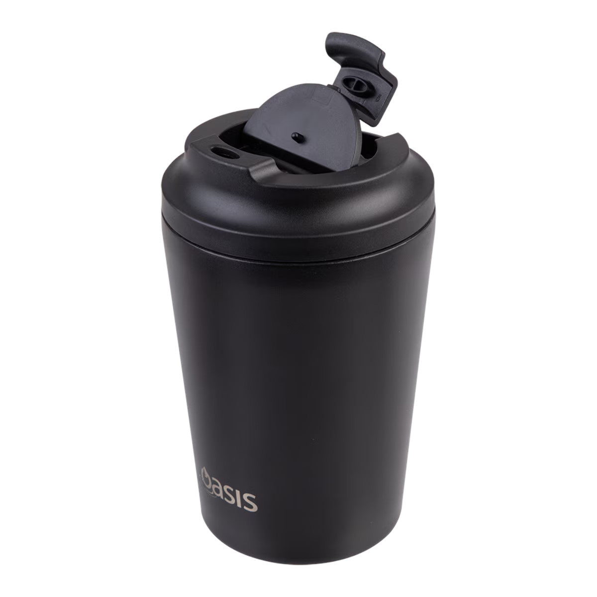Oasis Ceramic Lined Stainless Steel Insulated Coffee Cup Black 360ml | Minimax