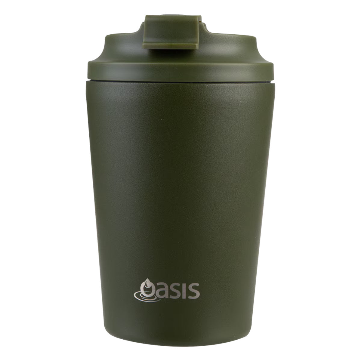 Oasis Ceramic Lined Stainless Steel Insulated Coffee Cup Forest Green 360ml | Minimax