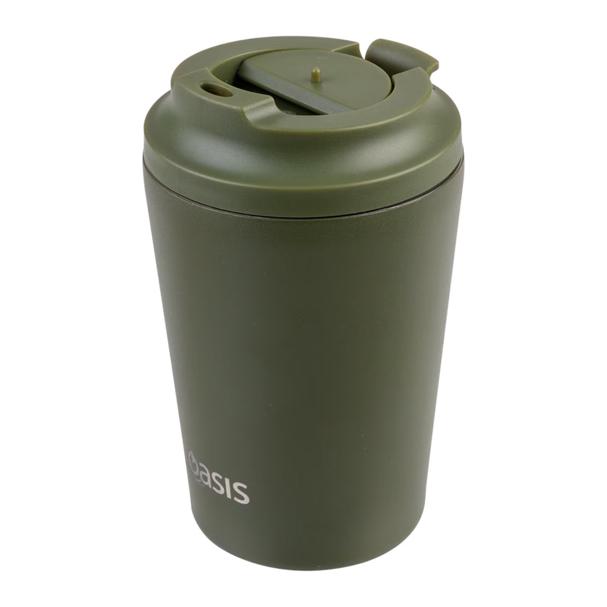 Oasis Ceramic Lined Stainless Steel Insulated Coffee Cup Forest Green 360ml | Minimax