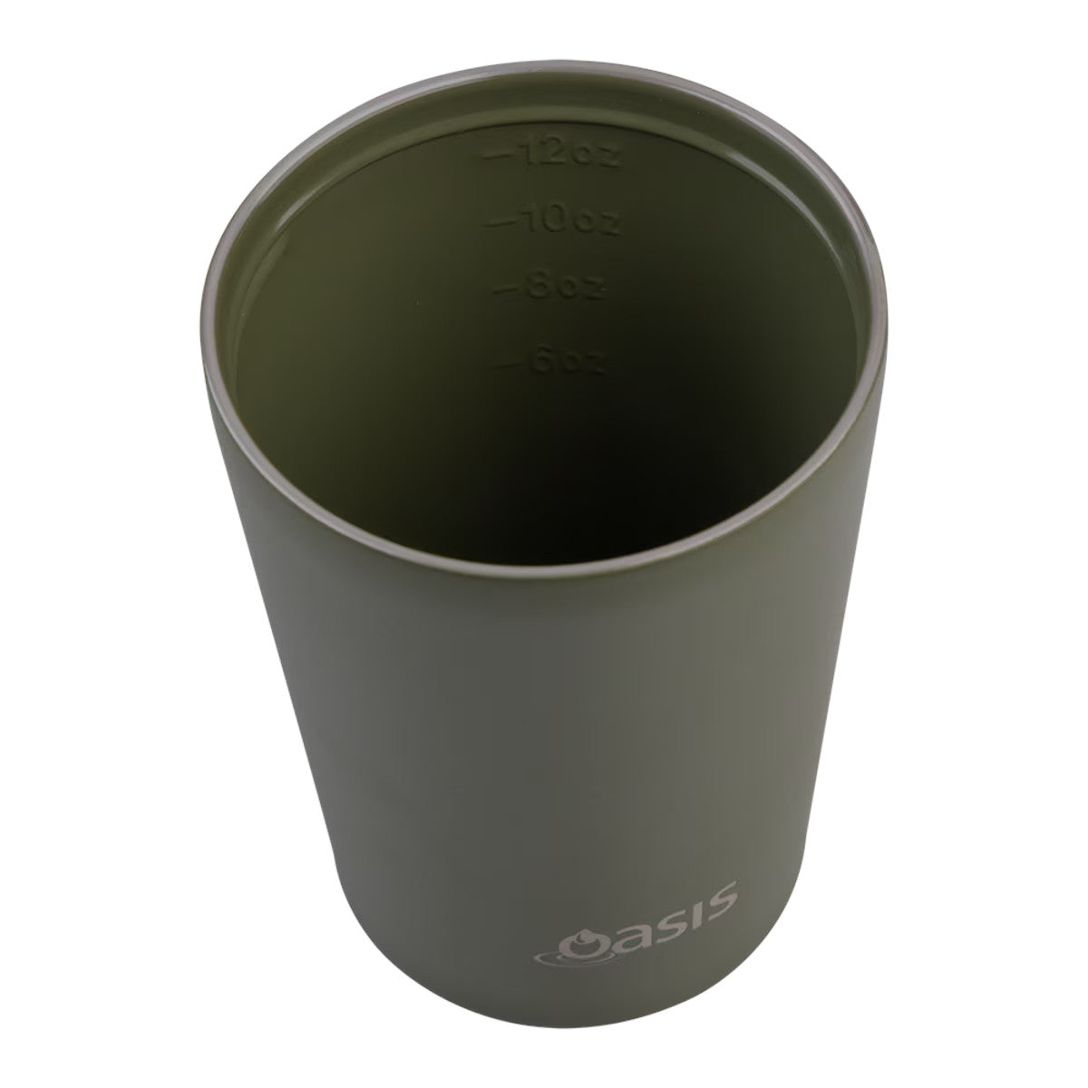 Oasis Ceramic Lined Stainless Steel Insulated Coffee Cup Forest Green 360ml | Minimax