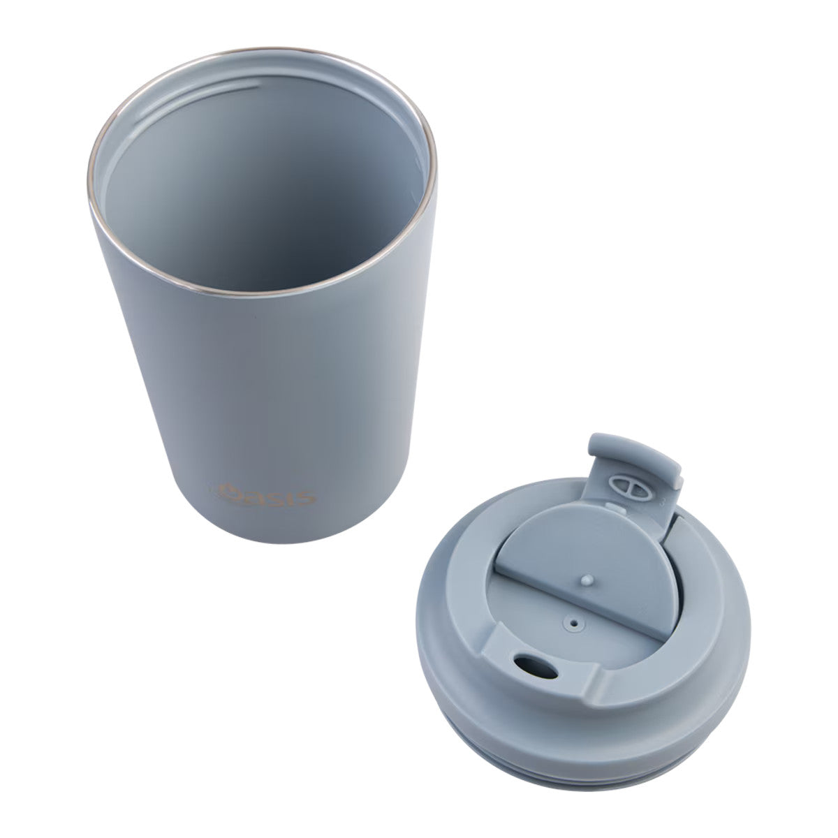 Oasis Ceramic Lined Stainless Steel Insulated Coffee Cup Hazy Blue 360ml | Minimax