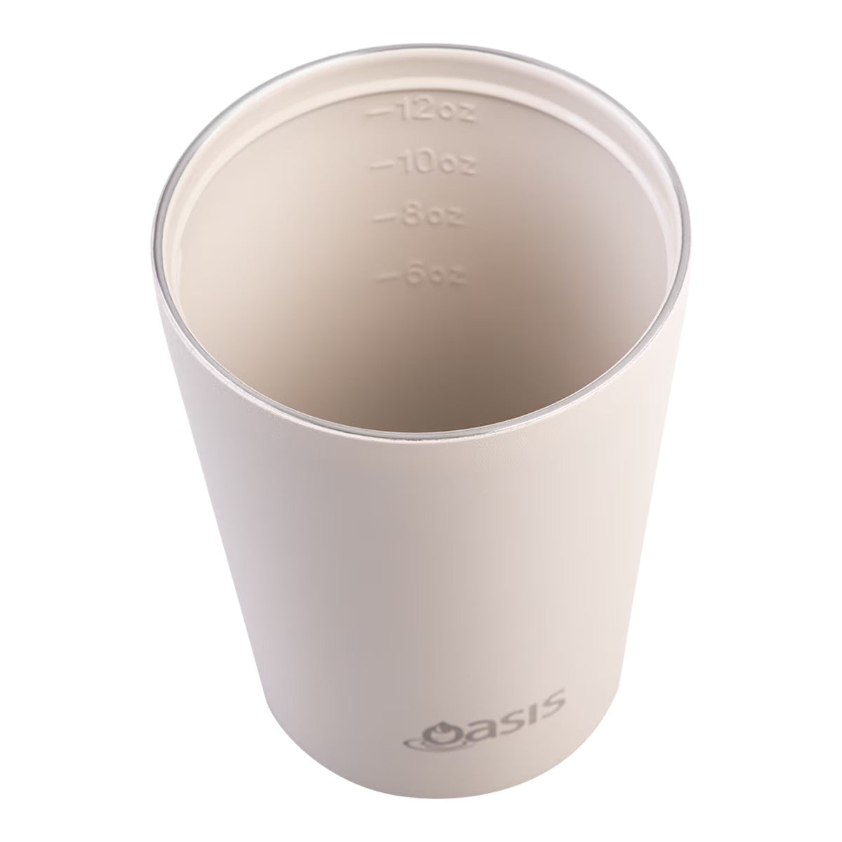 Oasis Ceramic Lined Stainless Steel Insulated Coffee Cup Oat 360ml