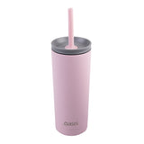 Oasis Double Wall Insulated Tumbler w/Straw Carnation 600ml | Minimax