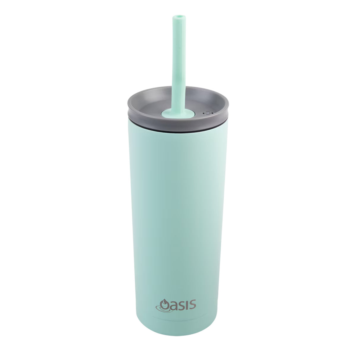 Oasis Double Wall Insulated Tumbler w/Straw Mint 600ml | Minimax