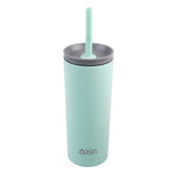 Oasis Double Wall Insulated Tumbler w/Straw Mint 600ml | Minimax