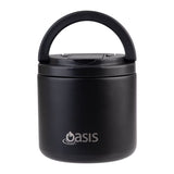 Oasis Double Wall Insulated Food Flask Black 500ml | Minimax