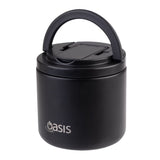 Oasis Double Wall Insulated Food Flask Black 500ml | Minimax