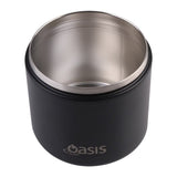 Oasis Double Wall Insulated Food Flask Black 500ml | Minimax