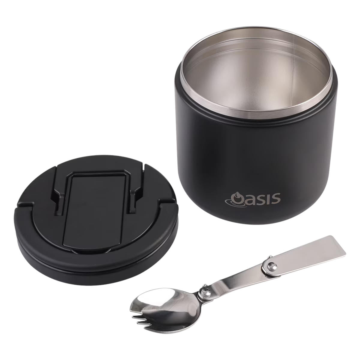 Oasis Double Wall Insulated Food Flask Black 500ml | Minimax