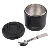 Oasis Double Wall Insulated Food Flask Black 500ml | Minimax