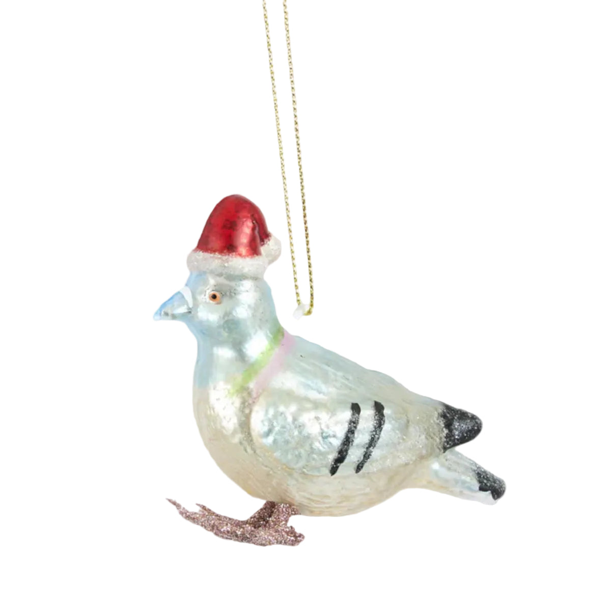 Florabelle Pigeon Santa Hat Hanging Decoration 10cm | Minimax