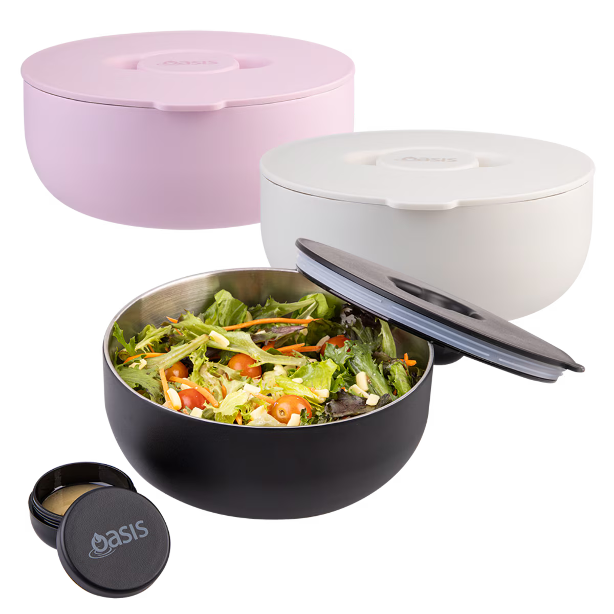 Oasis Fresh'N'Go Lunch Bowl Alabaster 950ml – stylish insulated lunch bowl with airtight lid, perfect for fresh meals on the go.