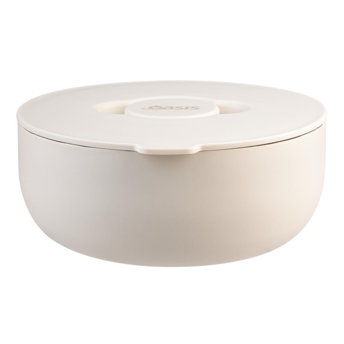 Oasis Fresh'N'Go Lunch Bowl Alabaster 950ml – stylish insulated lunch bowl with airtight lid, perfect for fresh meals on the go.