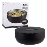 Oasis Fresh'N'Go Lunch Bowl Black 950ml – reusable insulated lunch container with airtight lid, ideal for fresh meals on the go.