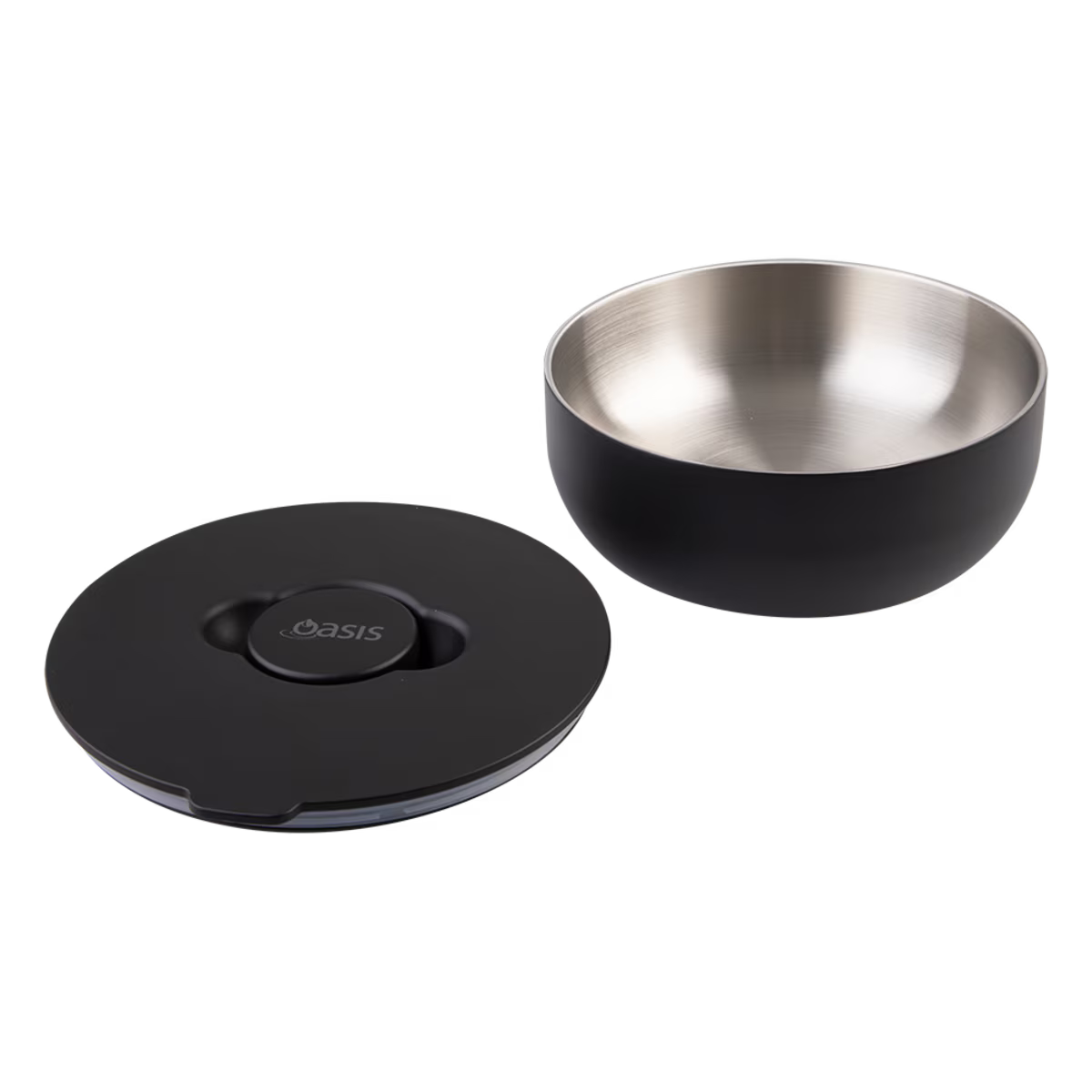 Oasis Fresh'N'Go Lunch Bowl Black 950ml – reusable insulated lunch container with airtight lid, ideal for fresh meals on the go.