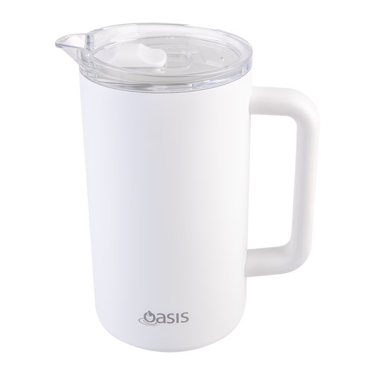 Oasis Ceramic Lined Stainless Steel Insulated Water Jug White 1.5L | Minimax