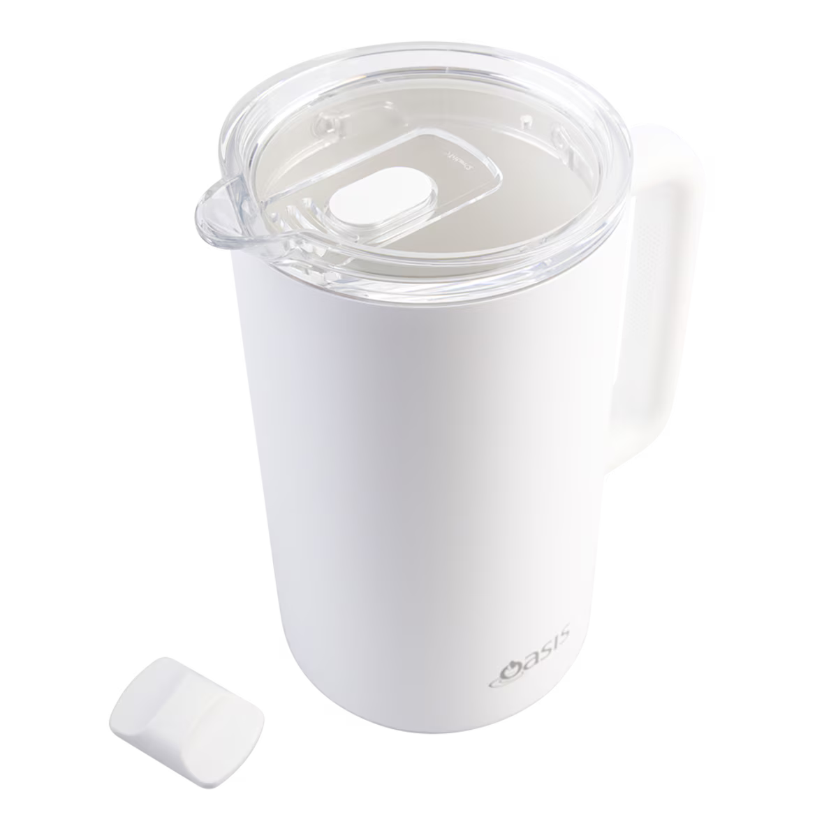 Oasis Ceramic Lined Stainless Steel Insulated Water Jug White 1.5L | Minimax