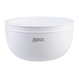Oasis Salad Bowl with Lid White 2.8L – insulated stainless steel interior bowl with secure lid, ideal for keeping salads fresh and portable