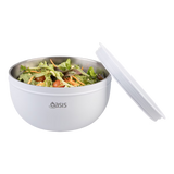 Oasis Salad Bowl with Lid White 2.8L – insulated stainless steel interior bowl with secure lid, ideal for keeping salads fresh and portable