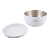Oasis Salad Bowl with Lid White 2.8L – insulated stainless steel interior bowl with secure lid, ideal for keeping salads fresh and portable