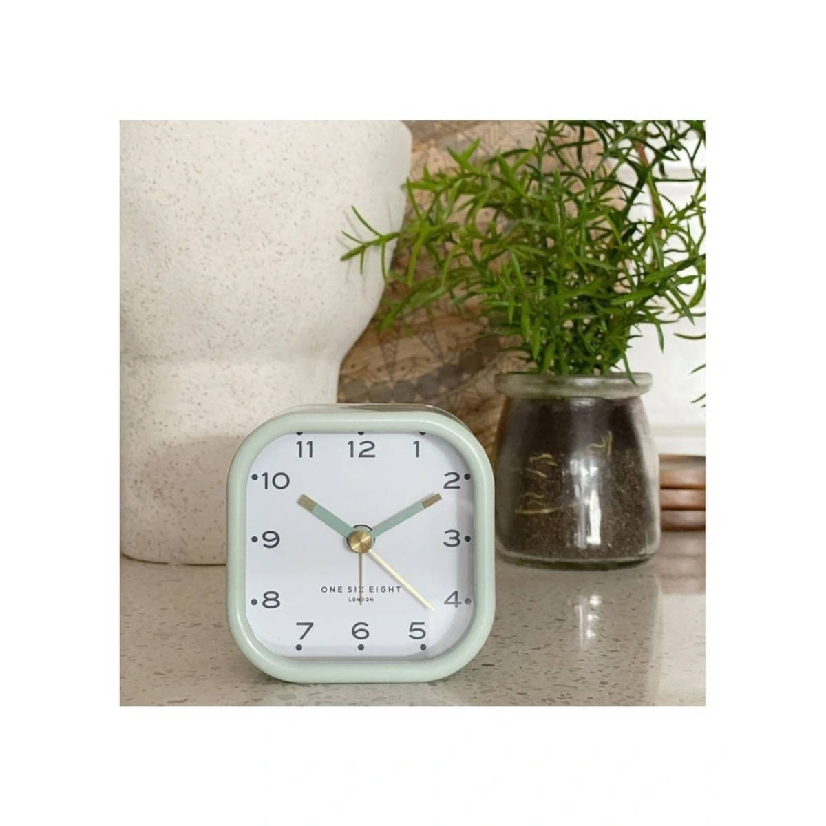 One Six Eight London Lisa Square Alarm White | Minimax