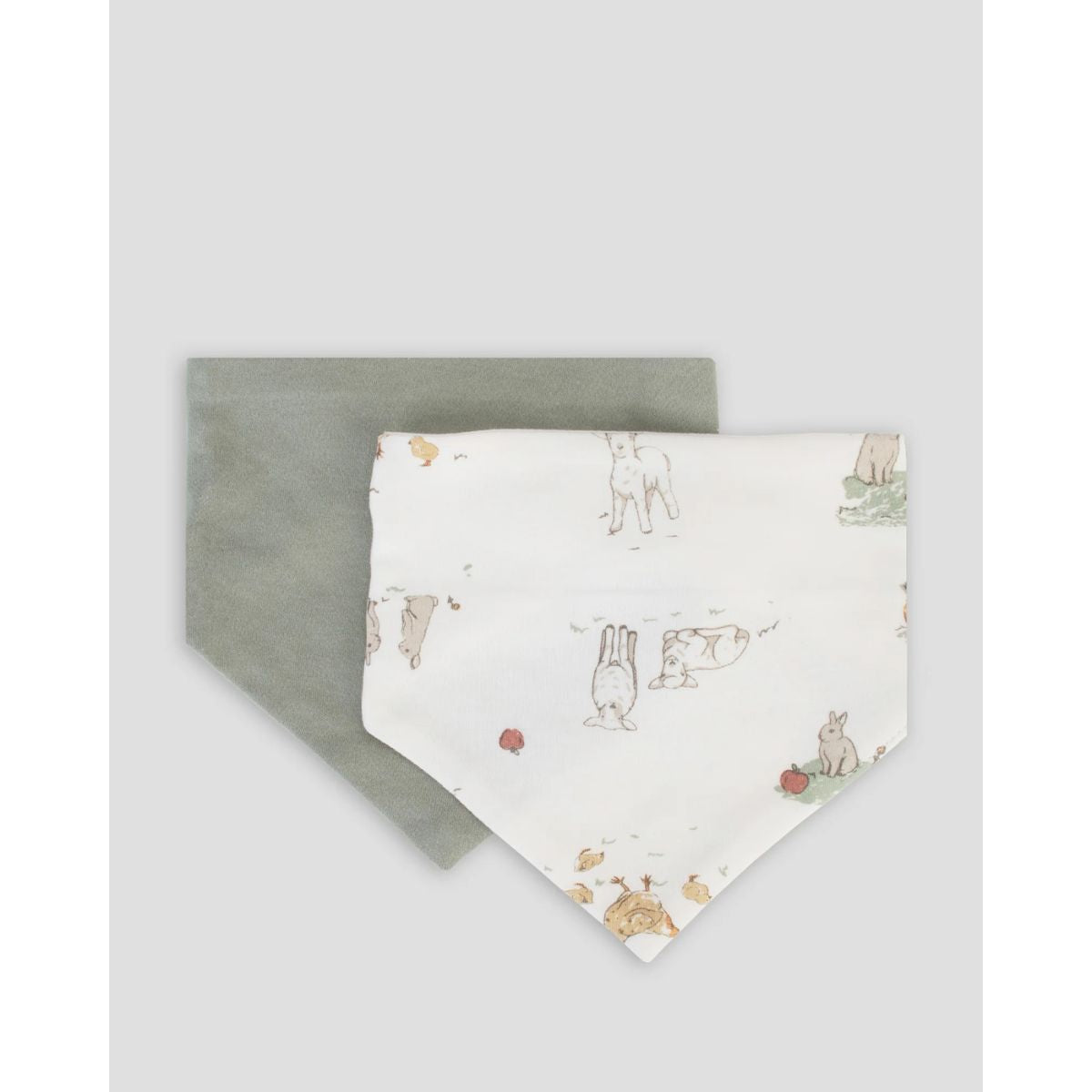 Little Linen Jersey Bibs 2 Pack - Farmyard Lamb | Minimax