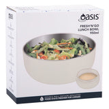 Oasis Fresh'N'Go Lunch Bowl Alabaster 950ml – stylish insulated lunch bowl with airtight lid, perfect for fresh meals on the go.