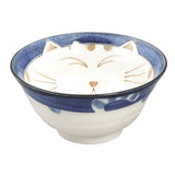 Tokyo Design Studio Kawaii Cat Neko Tayo Bowl Blue 13cm