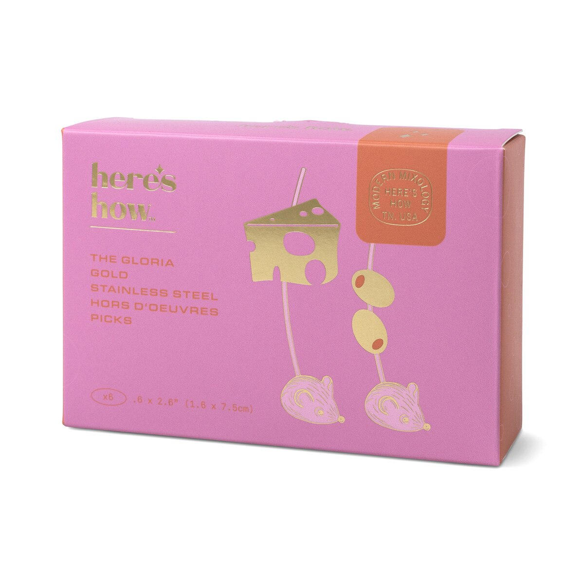 Here's How The Gloria Hors D'oervres Picks Gold (Set of 6)
