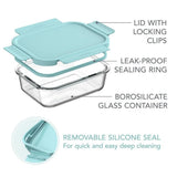 Bentgo Rectangle Glass Food Storage Set 4 Piece