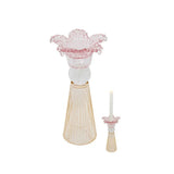 Swing Gifts Myrtle Floral Candle Holder Yellow Pink 24cm