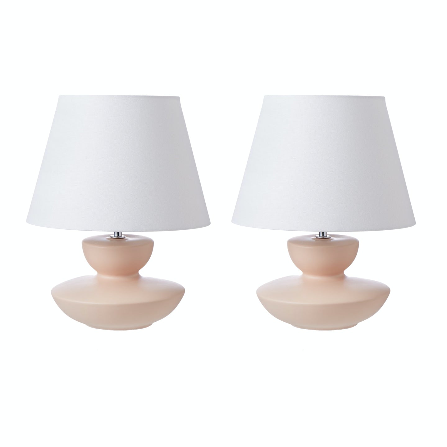 Amalfi Fremont Table Lamp Set/2 Natural/Pink 27x27x33.5cm
