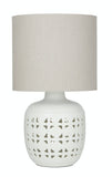 Amalfi Cassar Table Lamp White & Natural 30x30x55cm