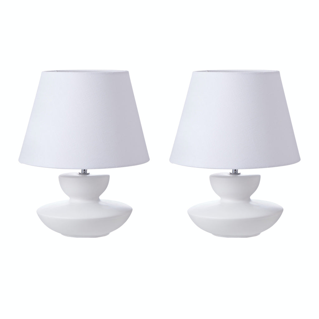 Amalfi Fremont Table Lamp 2pcs Set White 27x27x33.5cm
