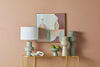 Amalfi Sanctum Table Lamp Eucalyptus/White 38x38x63cm